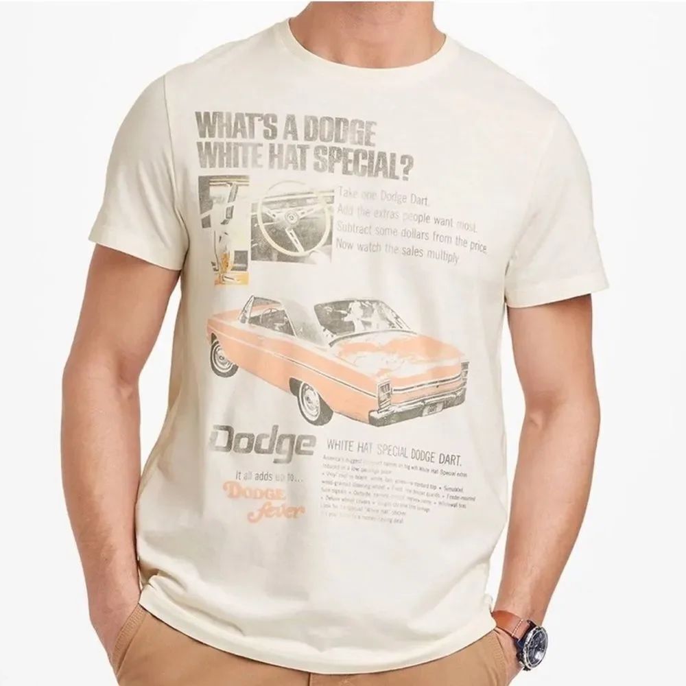Goodfellow & Co. Dodge "White Hat Special" Graphic T-shirt Top Size Medium